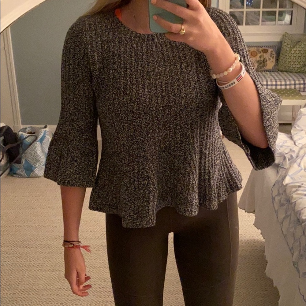 Black and White Knit Sweater